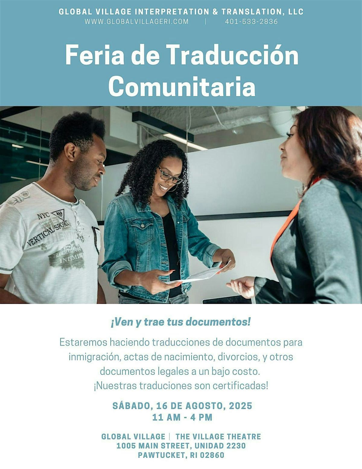 Feria de Traducción Comunitaria, 16 August | Event in Pawtucket | AllEvents