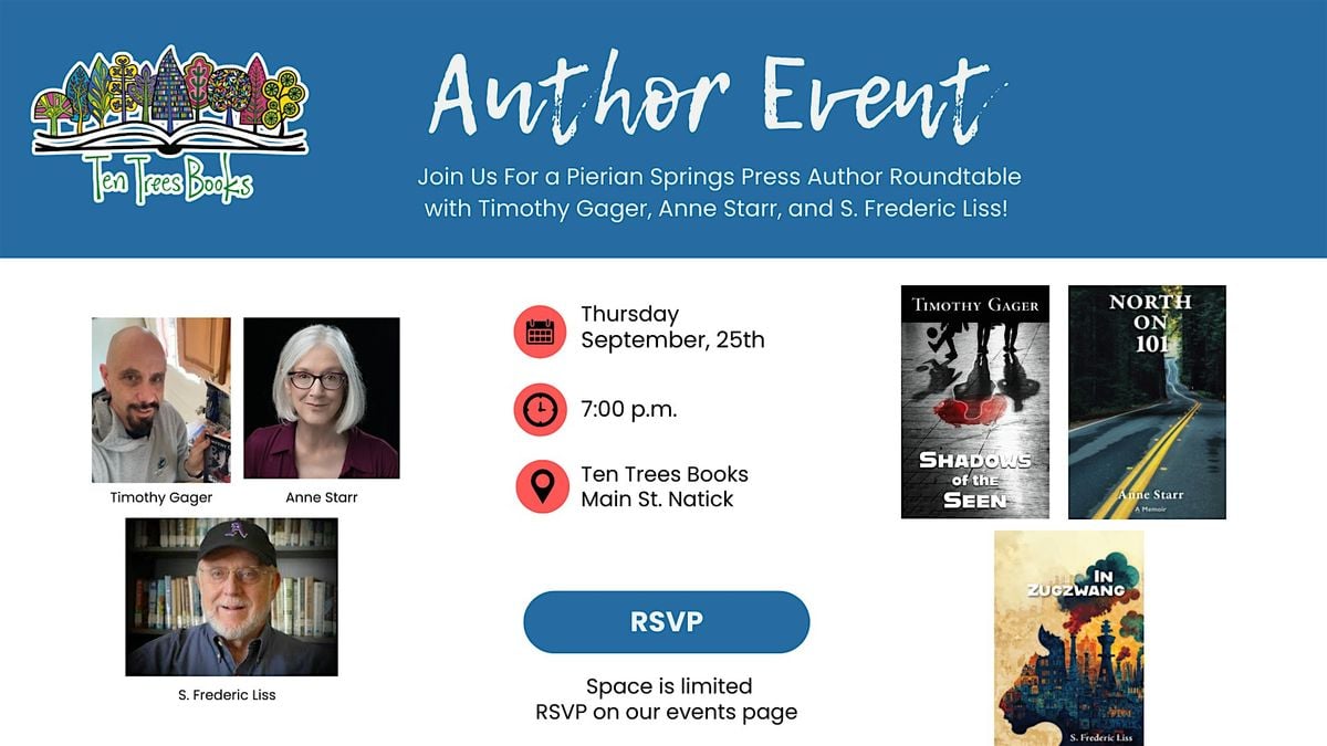 Author Showcase at Ten Trees Books in Natick, 25 September | Event in Natick | AllEvents