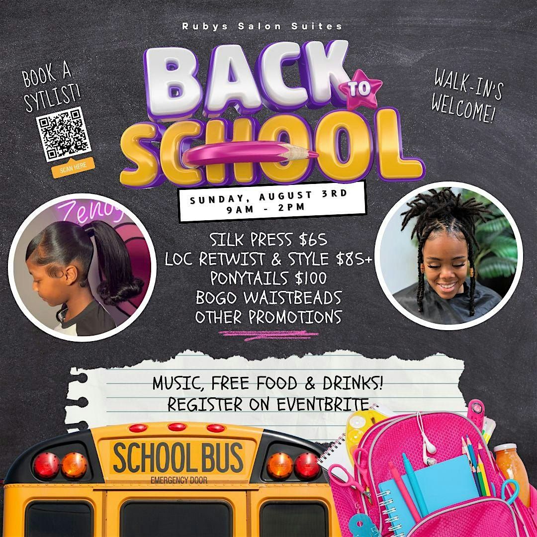 Ruby’s Salon Suites: Back to School Bash!, 3 August | Event in Mableton | AllEvents