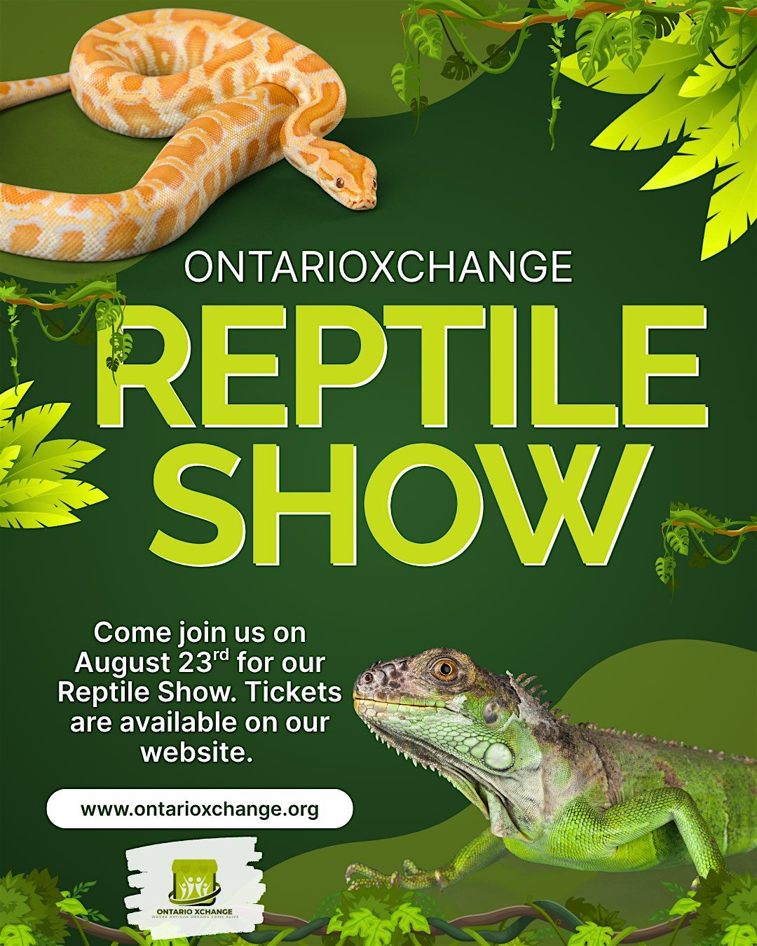 Ontario Xchange Reptile Show, 23 August | Event in Corona | AllEvents