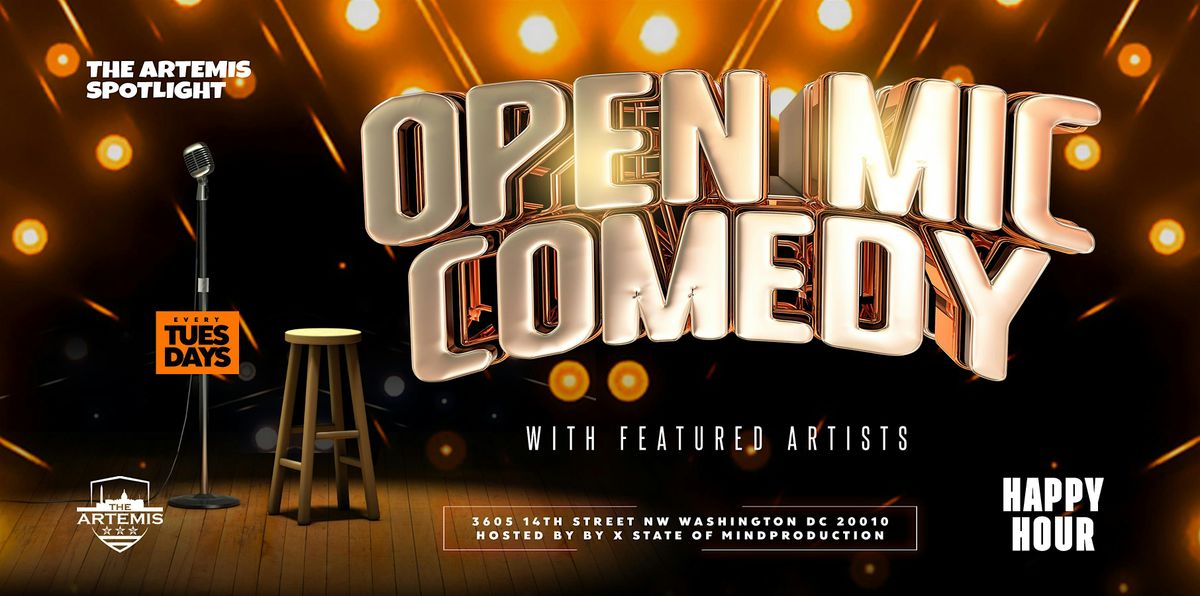 The Artemis Spotlight - Open Mic Comedy - FREE, 29 July | Event in Washington | AllEvents