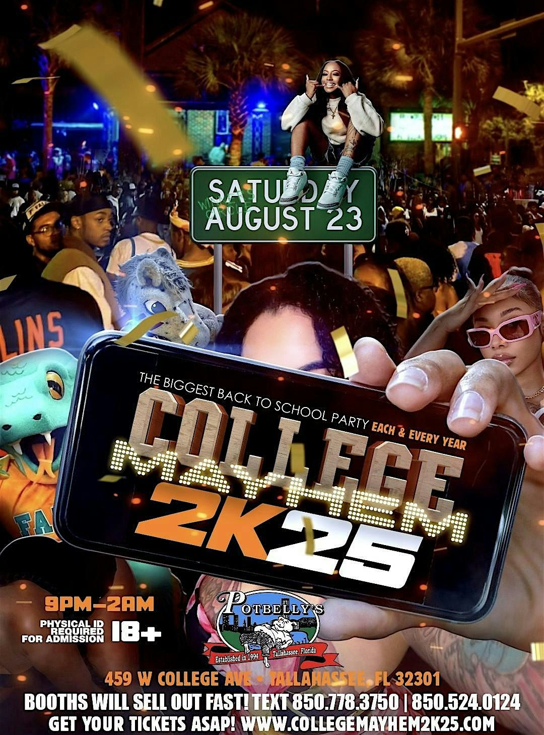 COLLEGE MAYHEM 2K25, 23 August | Event in Tallahassee | AllEvents