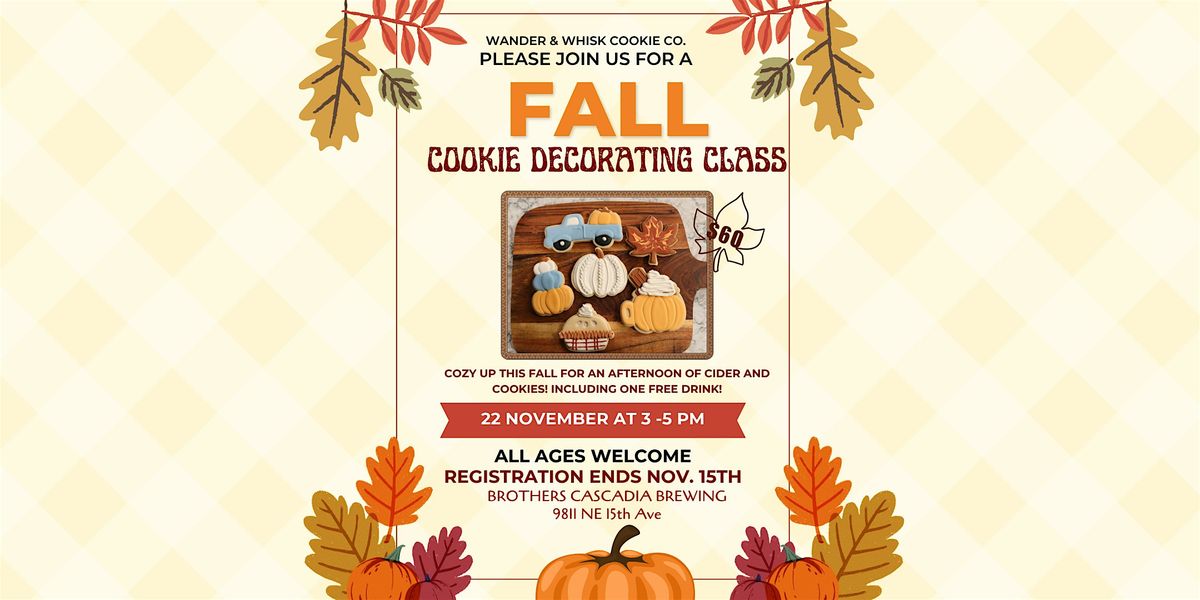 Fall Cookie Decorating Class, 22 November | Event in Vancouver | AllEvents