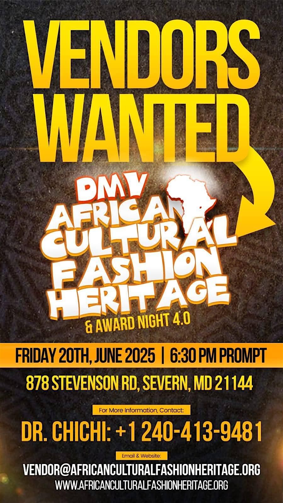 DMV AFRICAN CULTURAL FASHION HERITAGE AND AWARDS EVENT, 20 June | Event in Severn | AllEvents