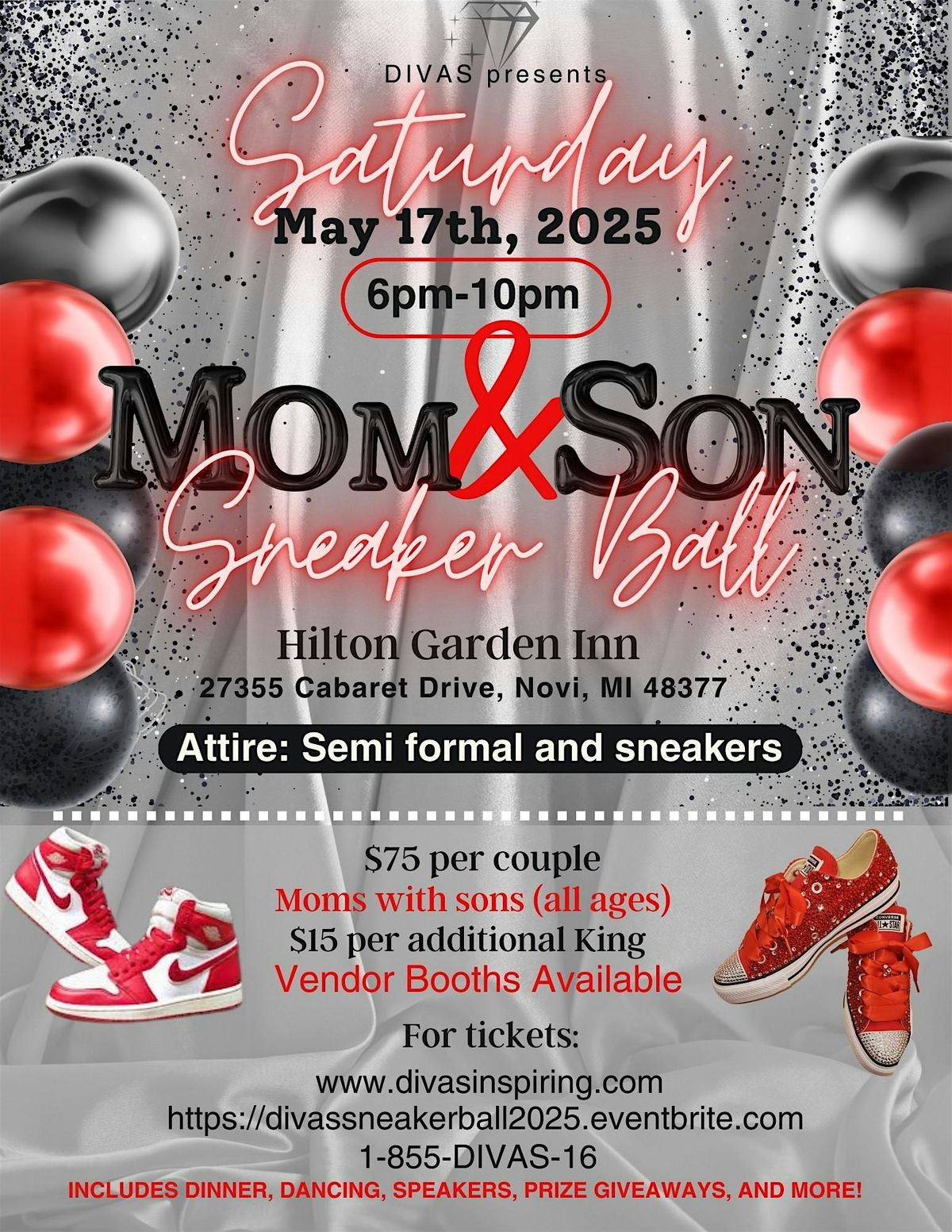 2nd Annual DIVAS Presents: "A King’s First Queen” Mother-Son Sneaker Ball, 17 May | Event in Novi