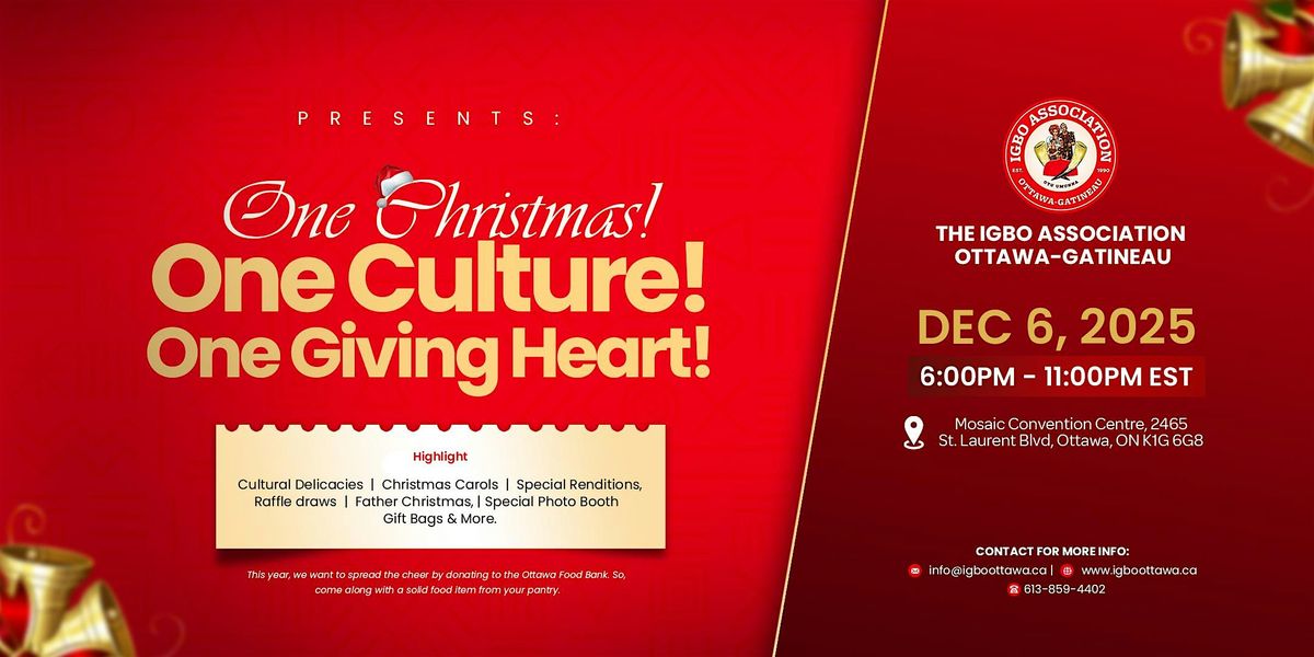 Igbo Association Ottawa-Gatineau: End-of-Year Christmas Party 2025, 6 December | Event in Ottawa | AllEvents