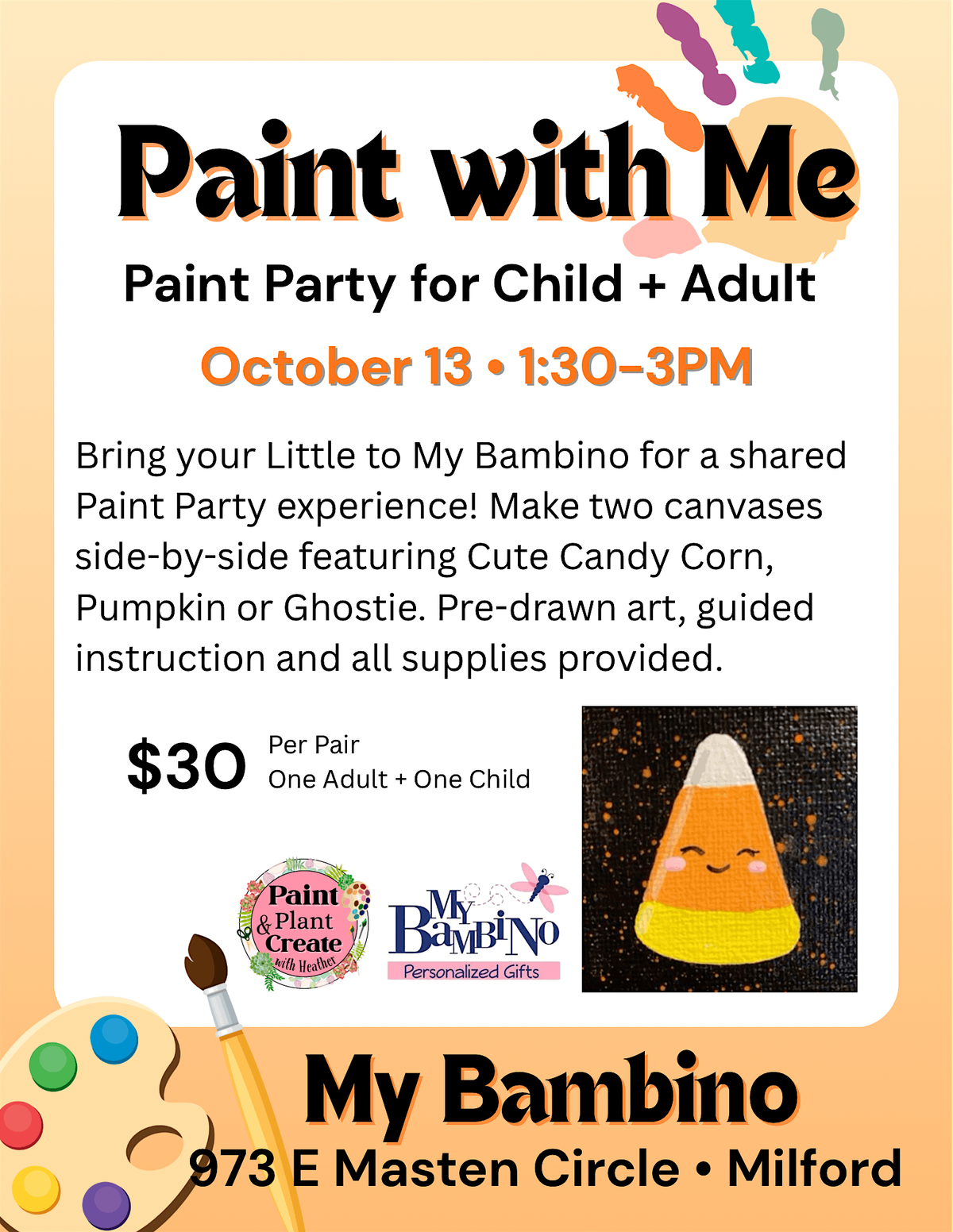 Paint with Me: Cute Shared Canvas Paint Party, 13 October | Event in Milford | AllEvents