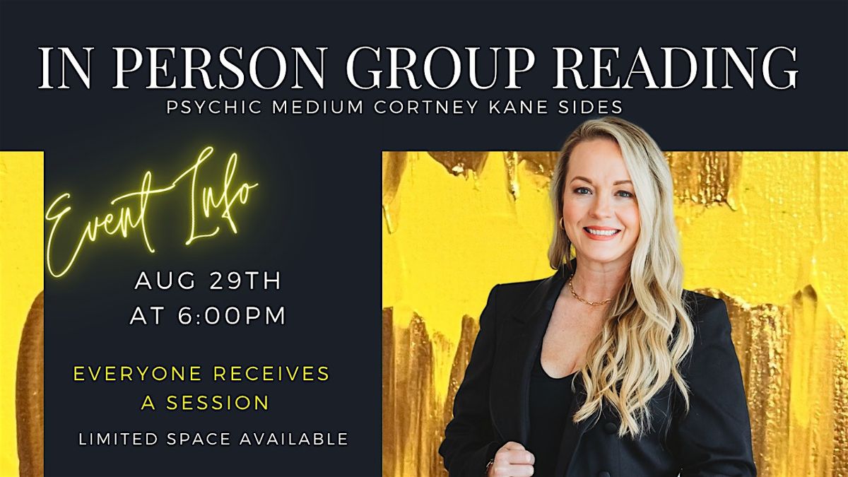 Group Reading with Medium and Spiritual Advisor Cortney Kane Sides, 29 August | Event in El Reno | AllEvents