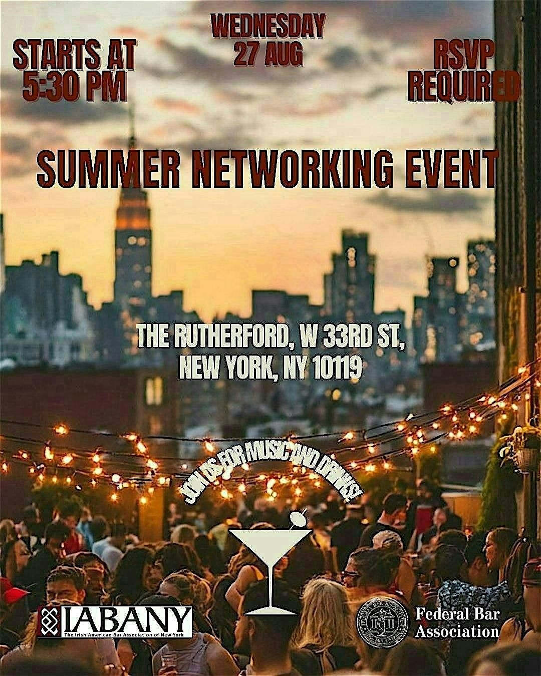 Summer Networking Event!!, 27 August | Event in New York | AllEvents