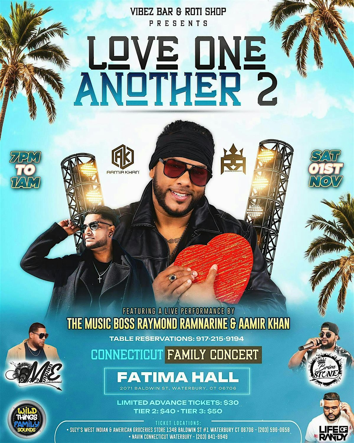 Love One Another 2 (Raymond Ramnarine Live), 1 November | Event in Waterbury | AllEvents