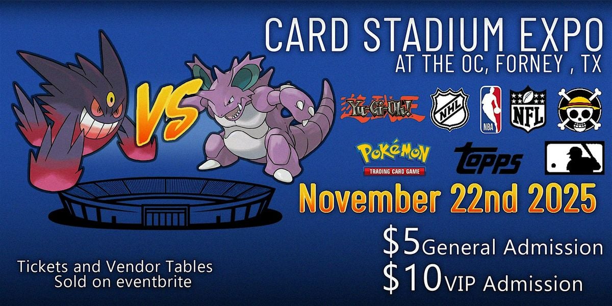 Card Stadium Expo Round 2!, 22 November | Event in Forney | AllEvents