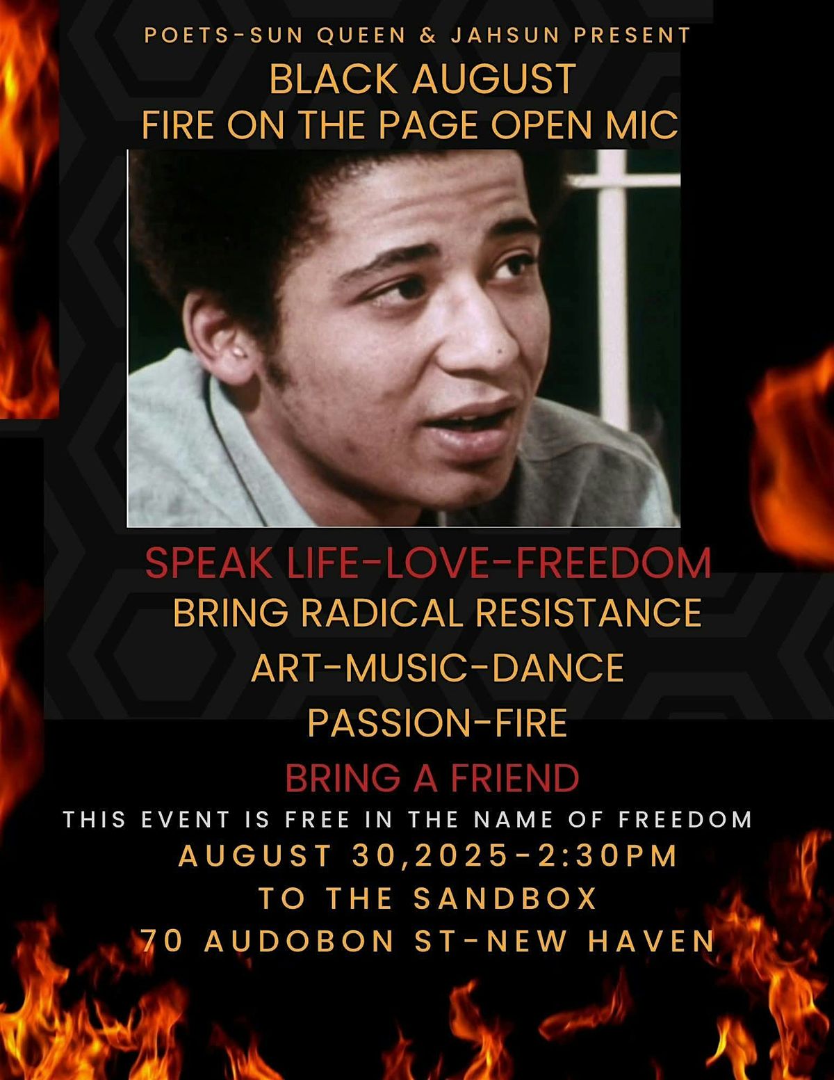 Black August Fire on the Page Open Mic, 30 August | Event in New Haven | AllEvents