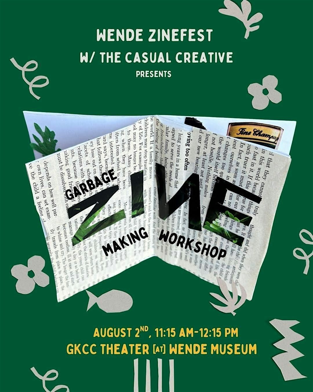 Wende Zine Fest: Garbage Zines with The Casual Creative, 2 August | Event in Culver City | AllEvents