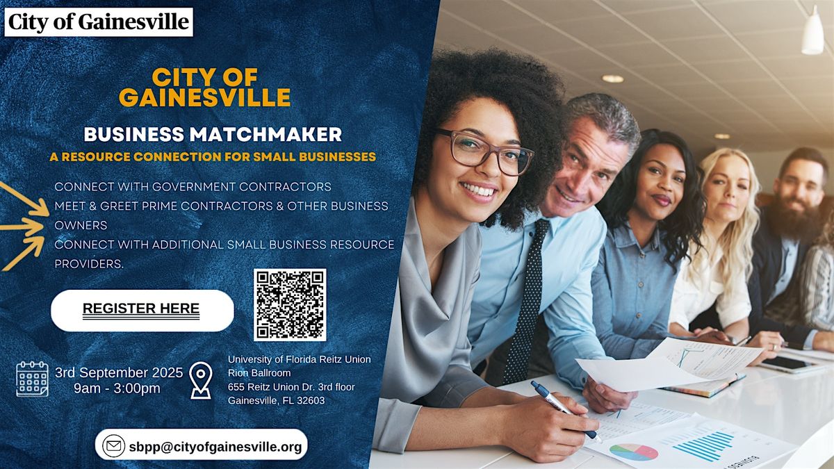 City of Gainesville Business Matchmaker Attendee Registration, 3 September | Event in Gainesville | AllEvents