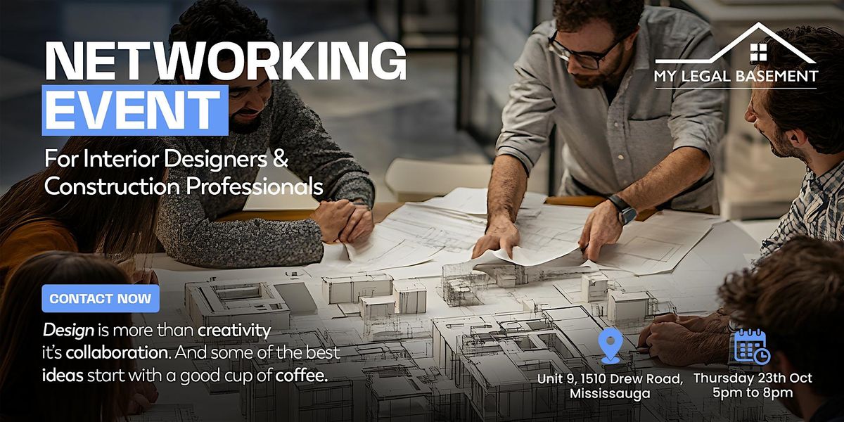 Networking Event for Interior Designers & Construction Professionals, 23 October | Event in Mississauga