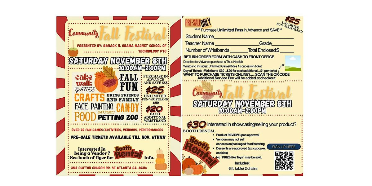 Community Fall Festival, Barack Obama Elementary Magnet School of Technology, Atlanta, 8 November 2025 | AllEvents Community Fall Festival, 8 November | Event in Atlanta | AllEvents