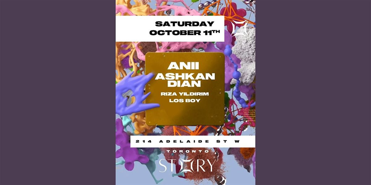 ANII  & ASHKAN DIAN, 11 October | Event in Toronto | AllEvents