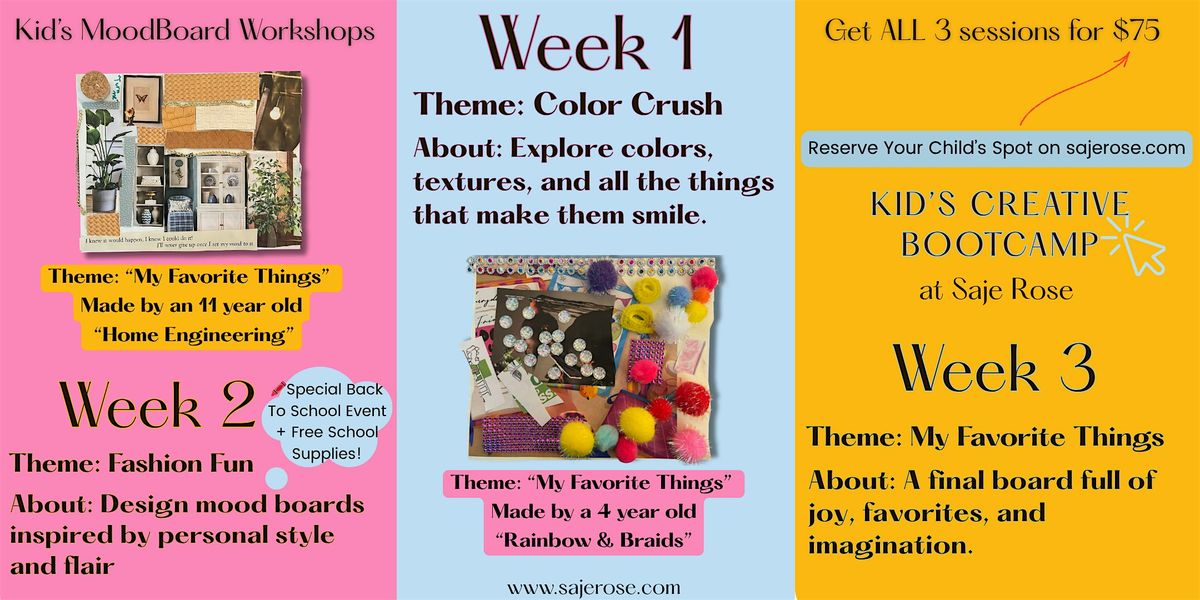 Saje Rose | Kids Creative Bootcamp | Event in Florida | AllEvents