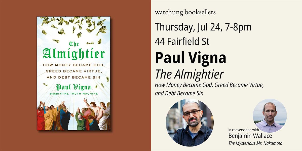 Paul Vigna, "The Almightier", 24 July | Event in Montclair | AllEvents