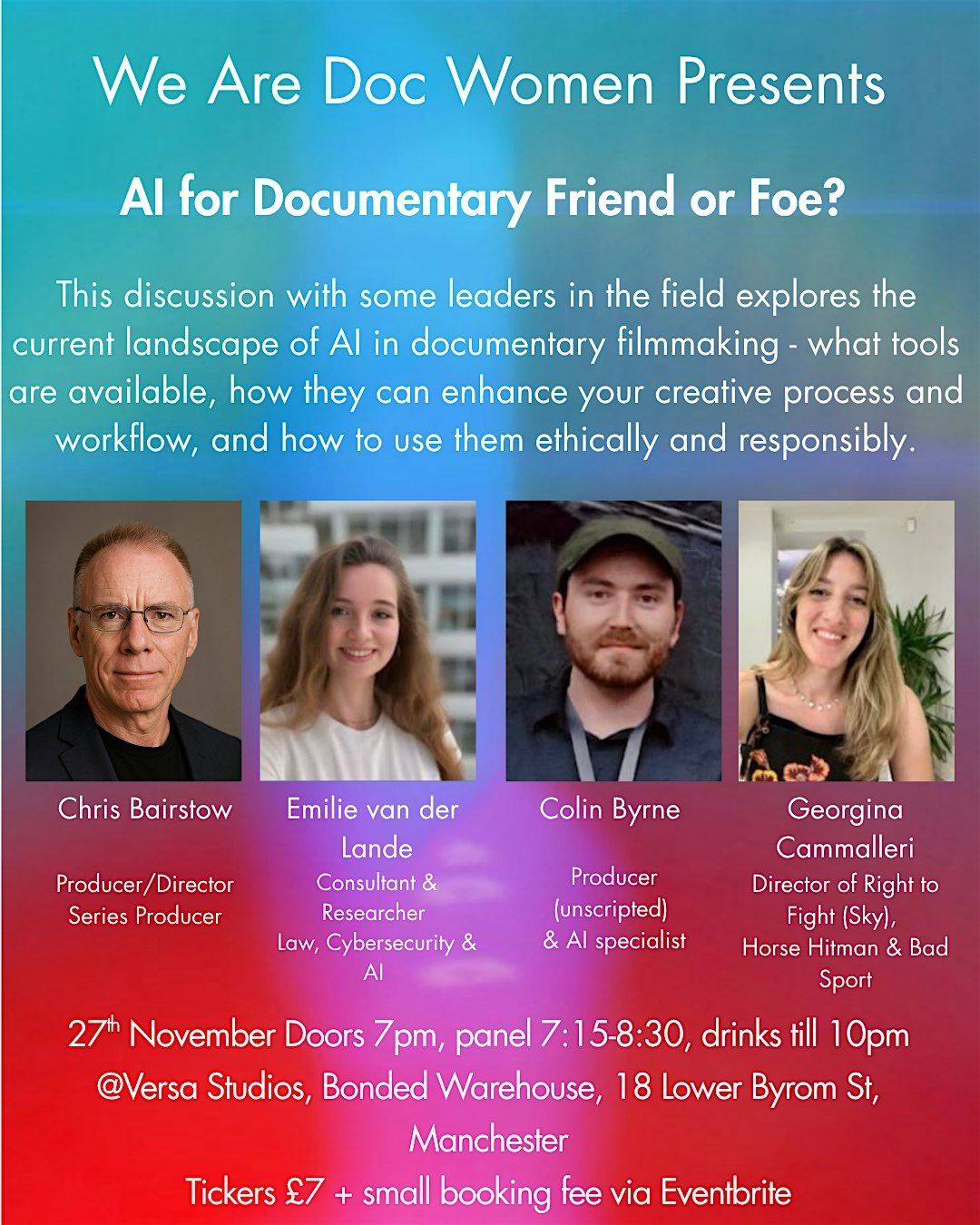 WADW Presents: AI for Documentary, Friend or Foe? | Event in Manchester | AllEvents