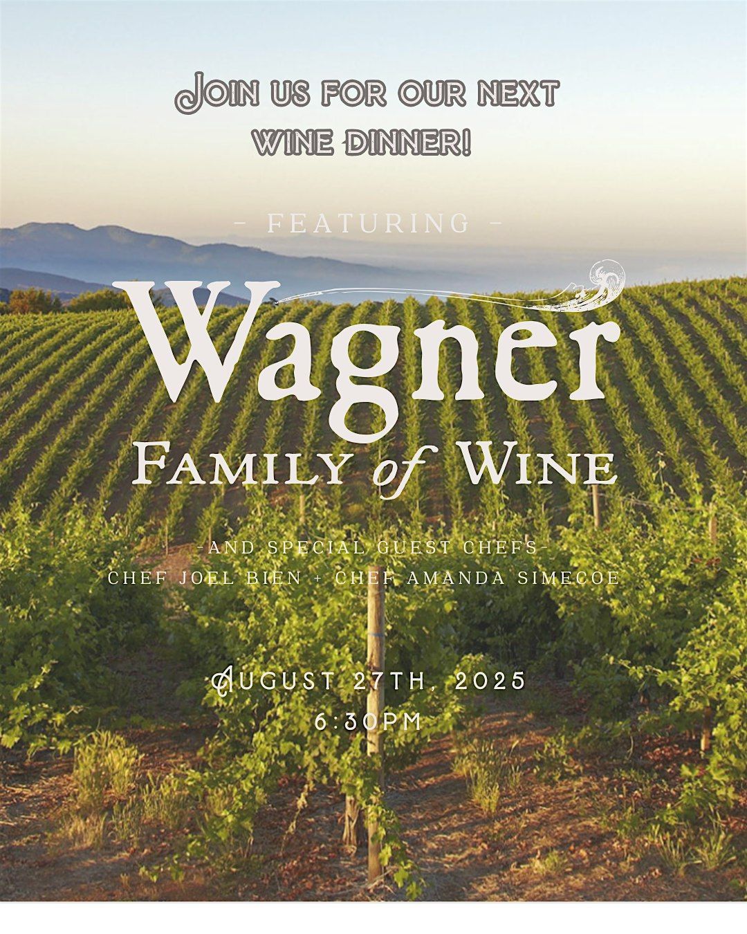 Wagner Family & Caymus Wine Dinner at The Chalkboard, 27 August | Event in Tulsa | AllEvents