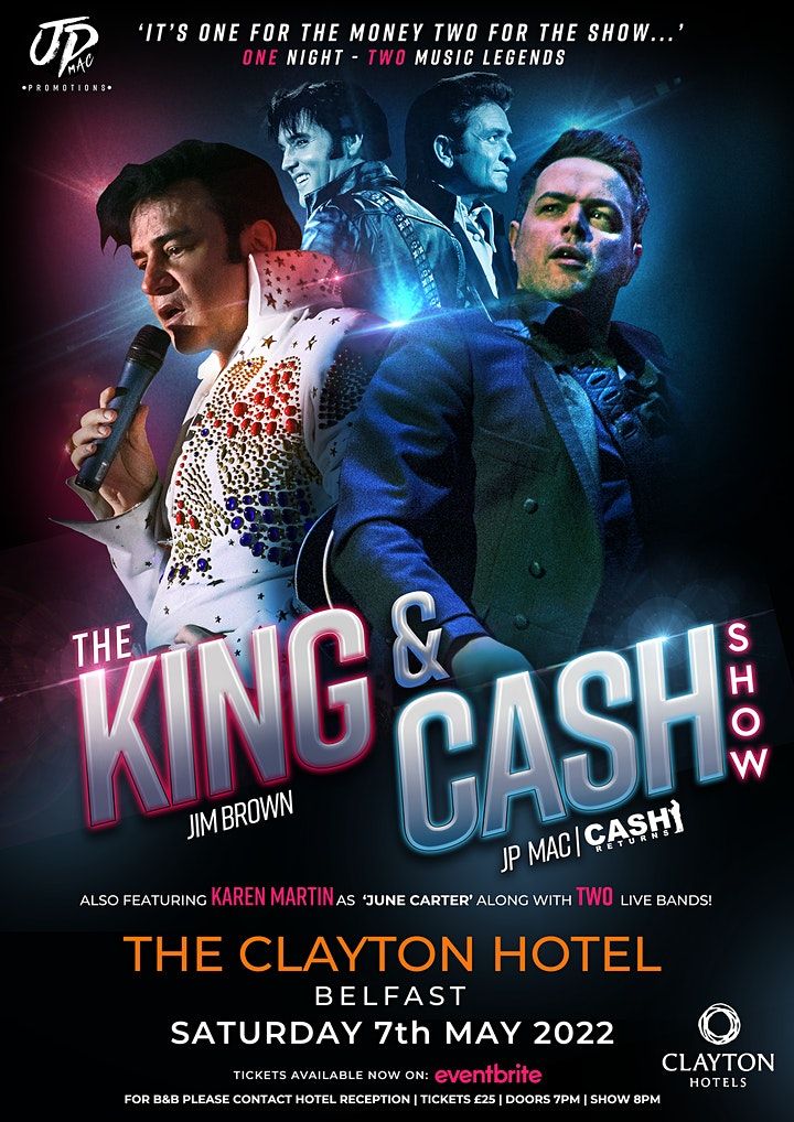 Clayton Christmas Concert 2022 The King & Cash Show | Belfast, Clayton Hotel Belfast, May 7 2022 |  Allevents.in