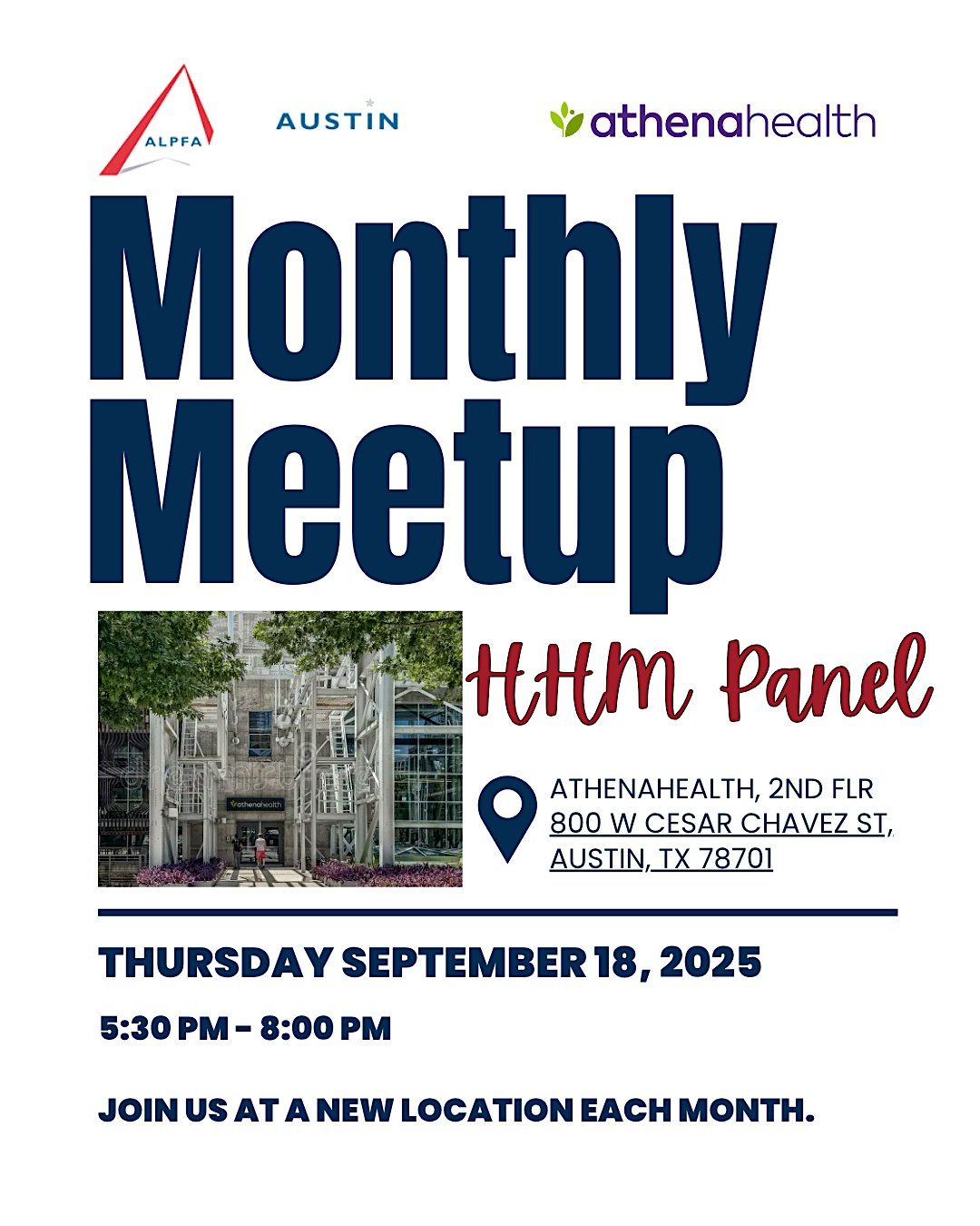 Monthly Meetup: HHM Panel, 18 September | Event in Austin | AllEvents