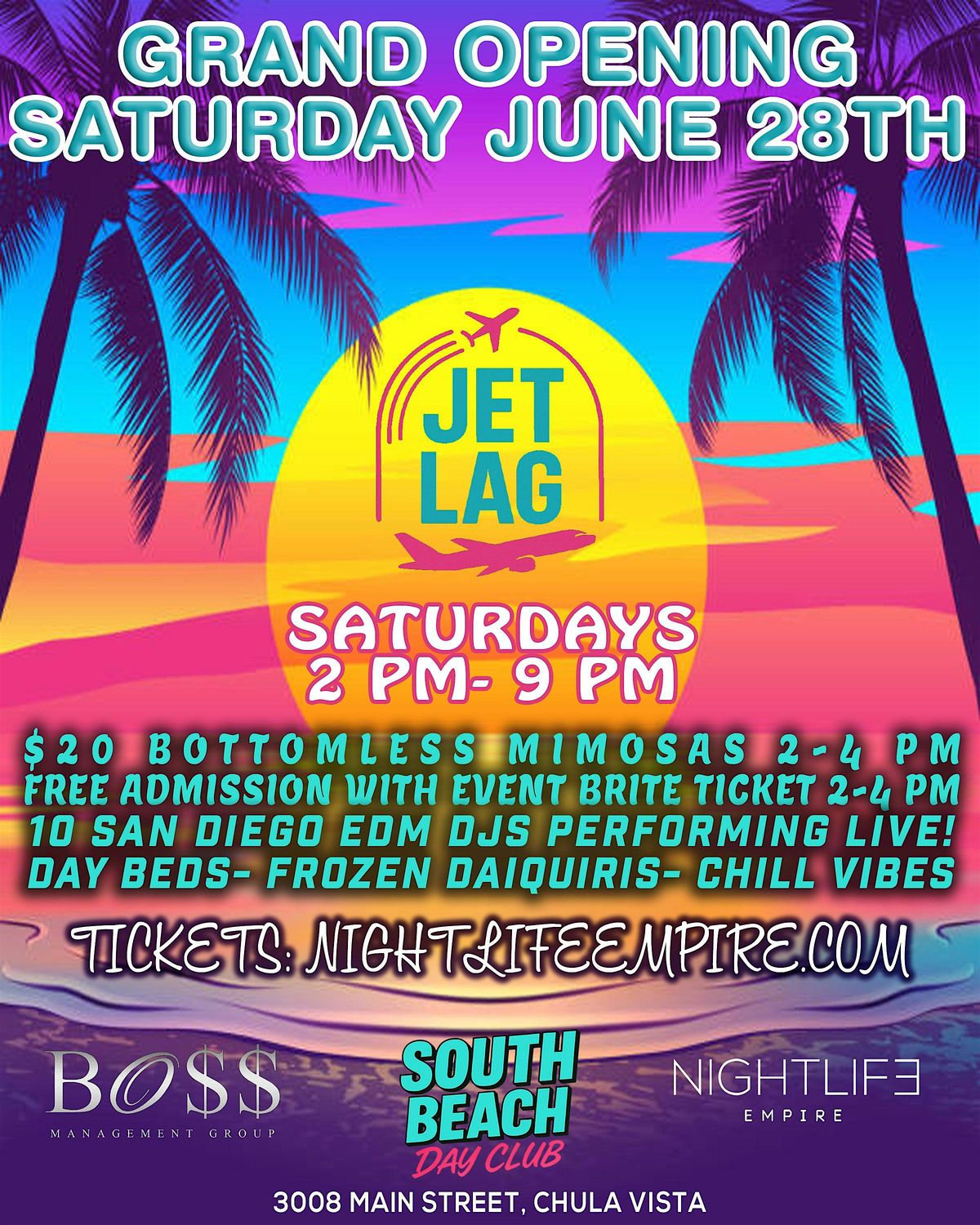 EDM DAY PARTY- DAYBEDS- DAIQUIRIS- FREE SHOT WITH TICKET!, 28 June | Event in Chula Vista | AllEvents