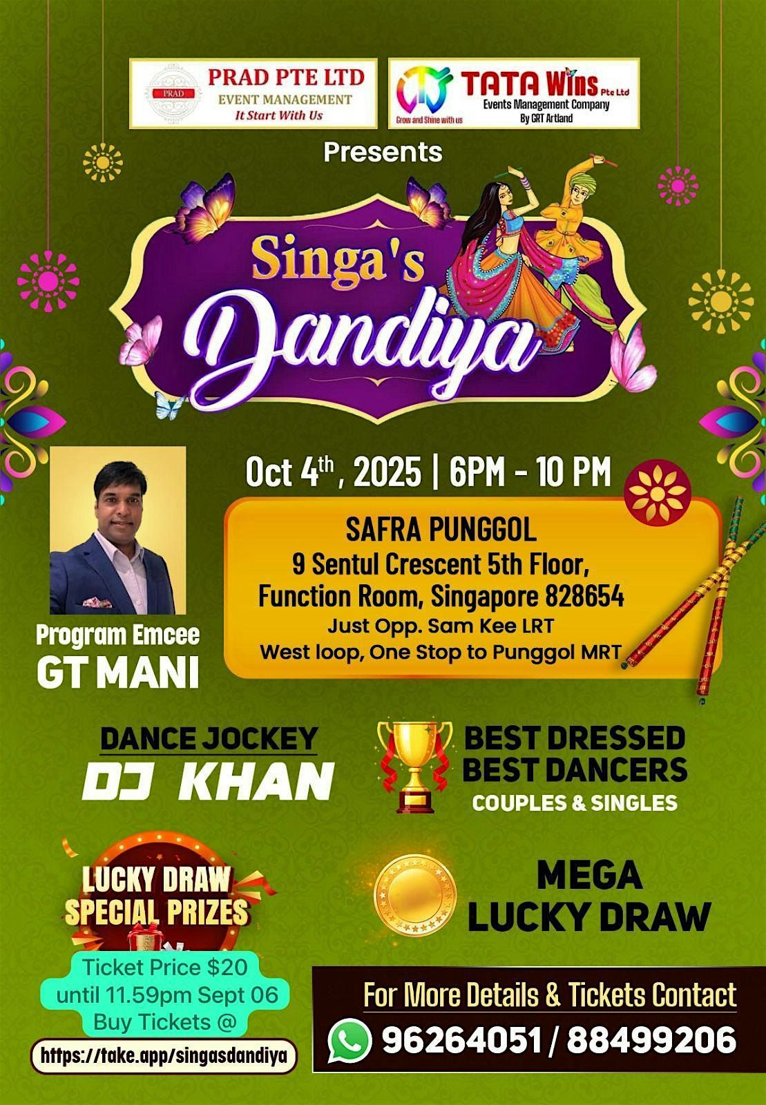 Singa’s Dandiya 2025, 4 October | Event in Pasir Ris | AllEvents