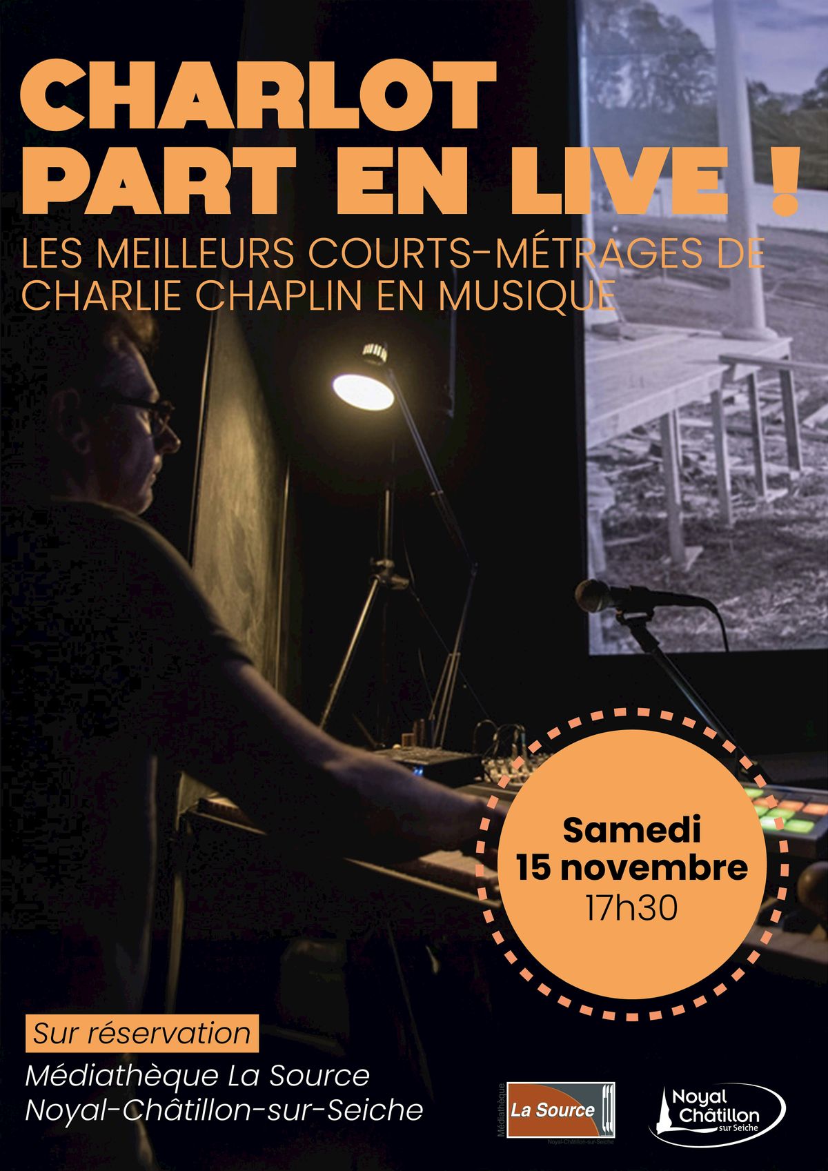 Ciné  concert: Charlot part en live!, 15 November | Event in Noyal-Châtillon-sur-Seiche | AllEvents