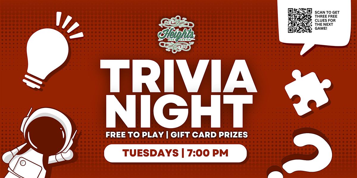 Trivia Night at Heights Bier Garten | Event in Houston | AllEvents