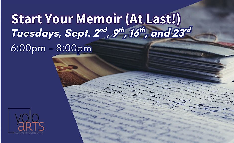 Start Your Memoir (At Last!), 2 September | Event in Woodland | AllEvents
