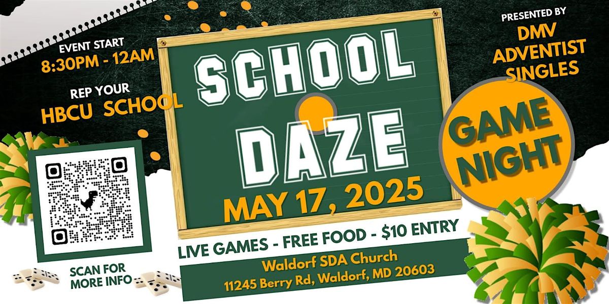 DMV Adventist Singles' Ministry Game Night, 17 May | Event in Waldorf | AllEvents