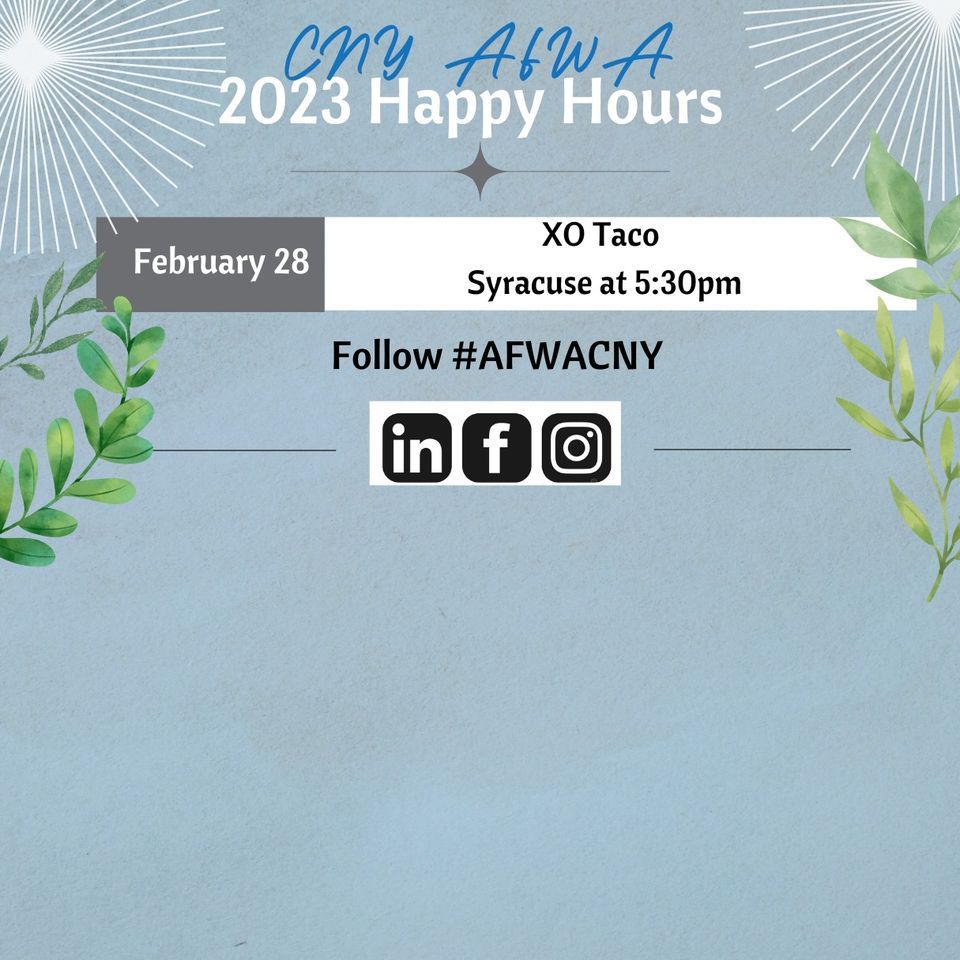 AFWA Syracuse Happy Hour at XO Taco, XO TACO, Syracuse,