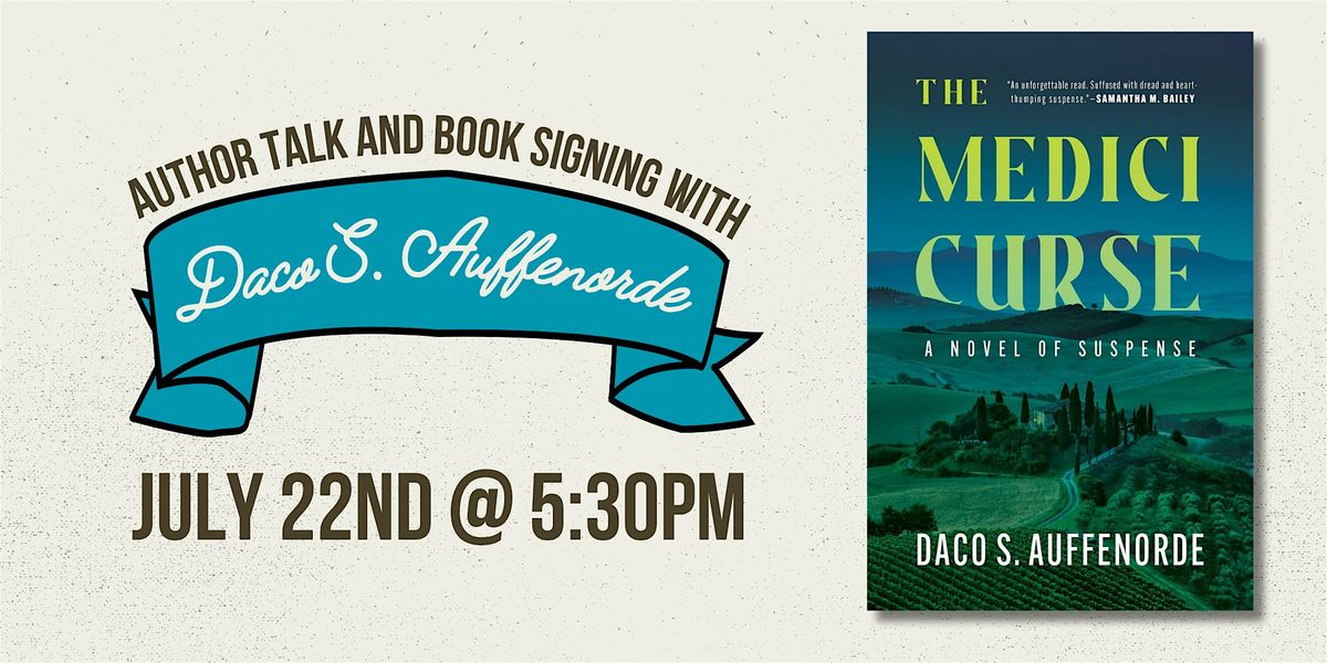 Author Talk & Book Signing With Daco S. Auffenorde, 22 July | Event in Florence | AllEvents