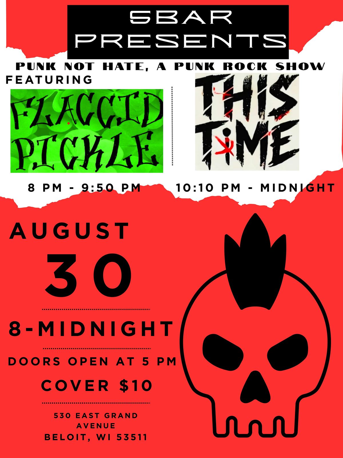 Flacid Pickle with This Time, 30 August | Event in Beloit | AllEvents