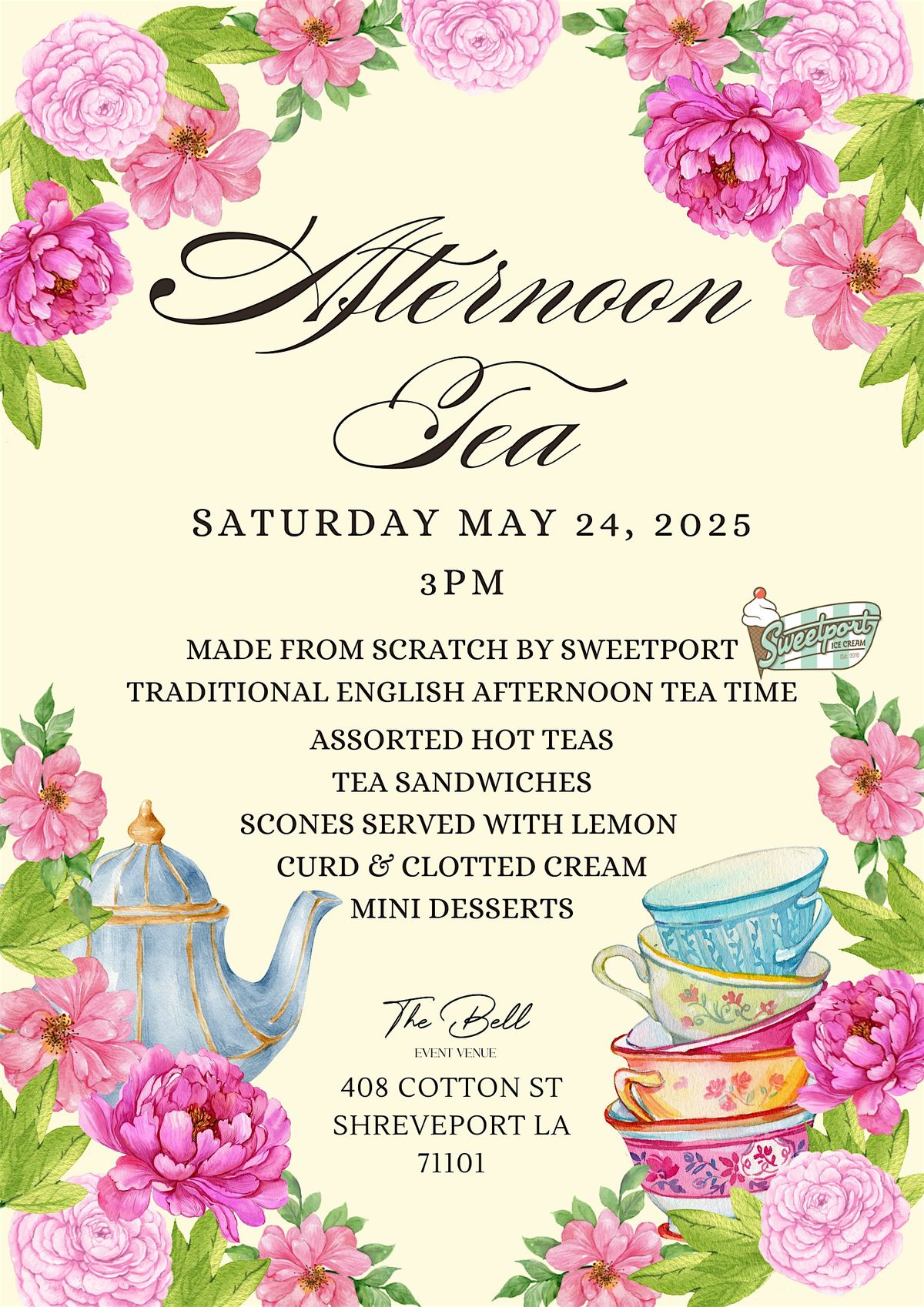 Afternoon Tea, 24 May | Event in Shreveport | AllEvents