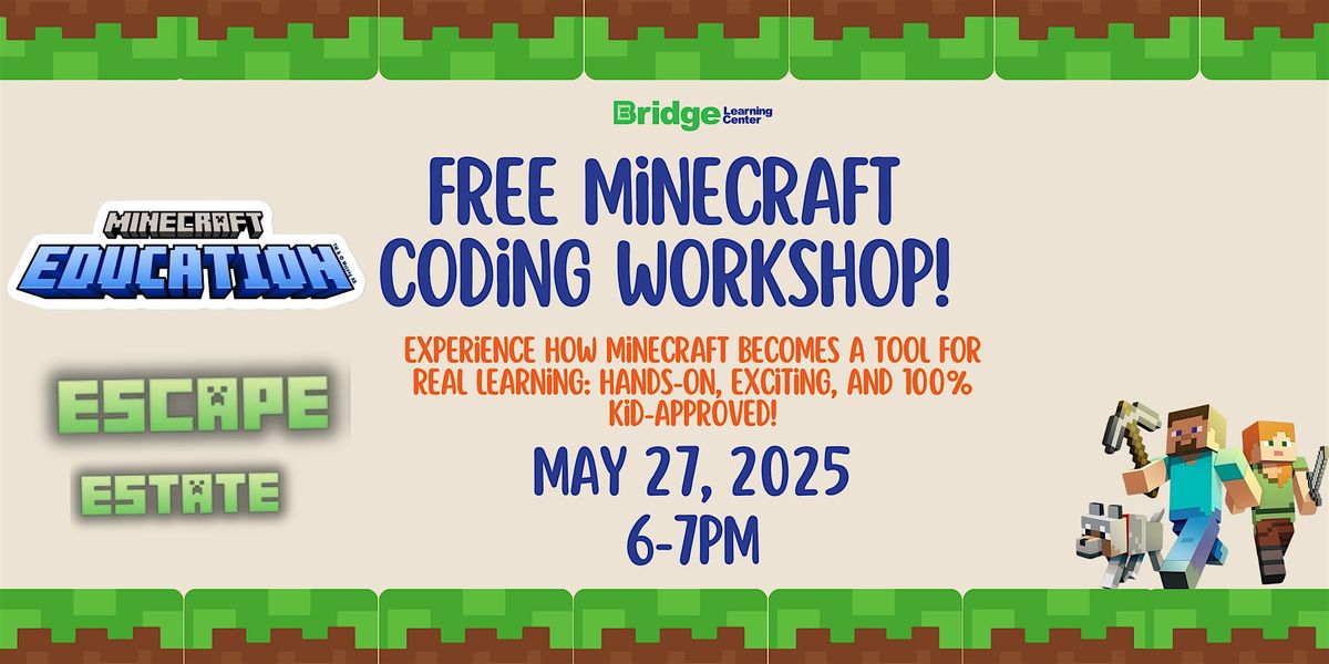 FREE Minecraft Workshop!, 27 May | Event in Rancho Cucamonga | AllEvents