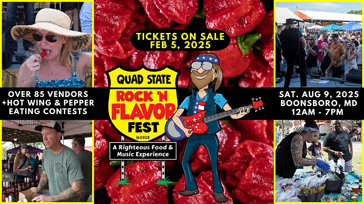 Quad State Rock 'N Flavor Fest 2025, 9 August | Event in Boonsboro | AllEvents
