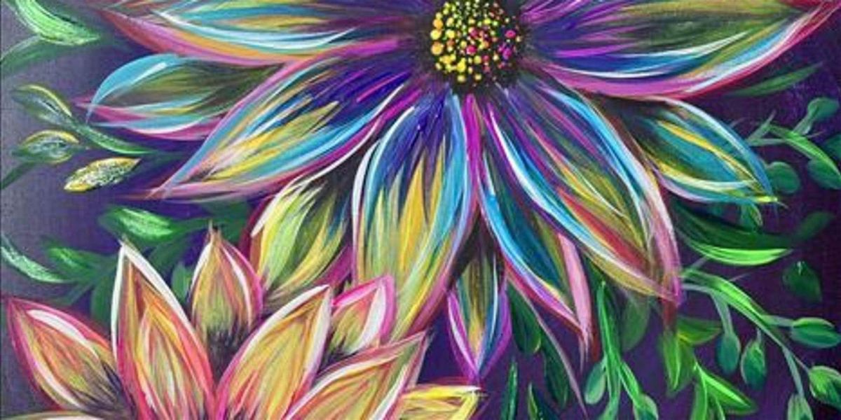 Neon Flowers - Paint and Sip by Classpop!™, 7 August | Event in Austin | AllEvents