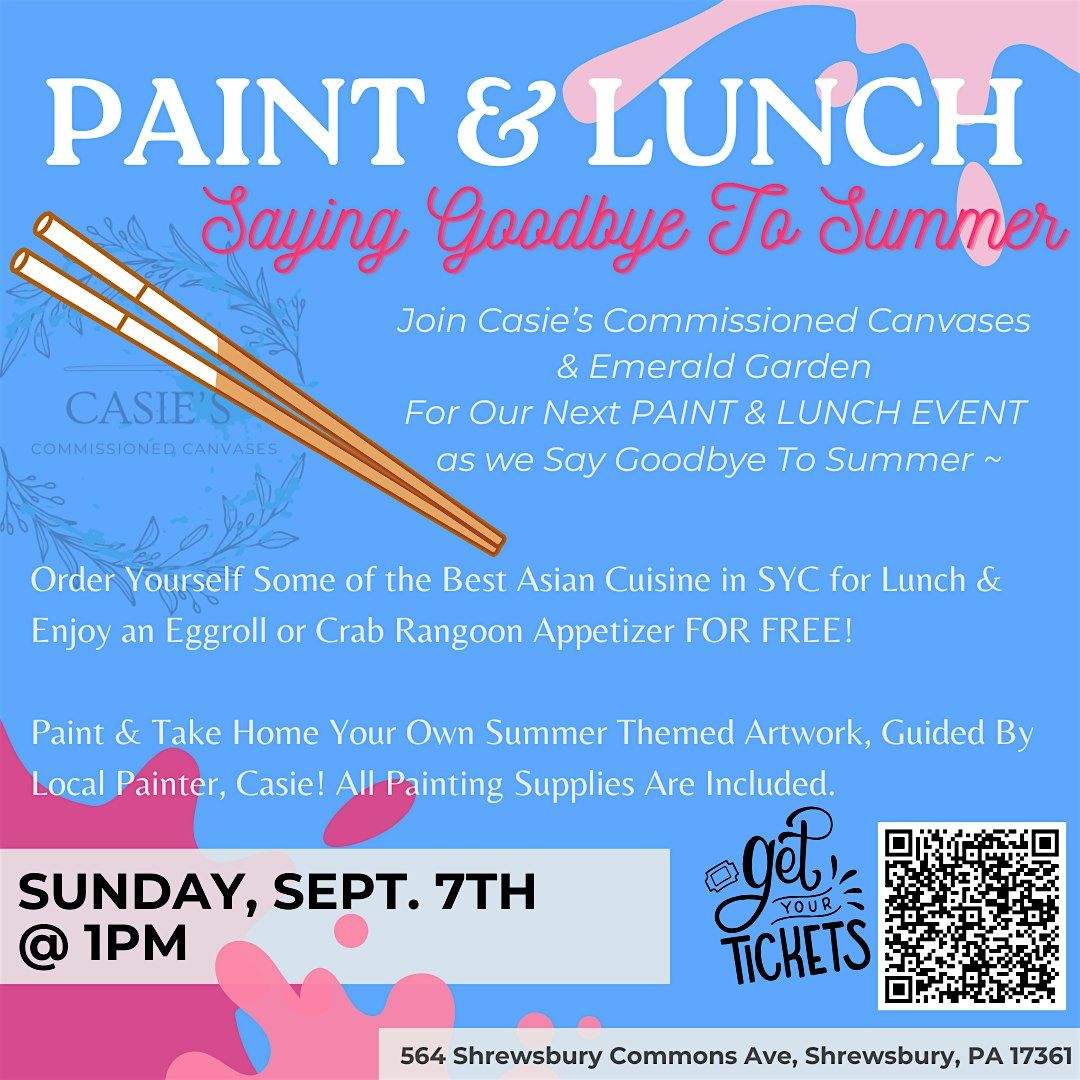 Paint & Lunch w/ Emerald Garden and Casie's Canvases, 7 September | Event in Shrewsbury | AllEvents