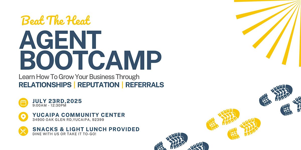 Beat The Heat - Agent Bootcamp, 23 July | Event in Yucaipa | AllEvents