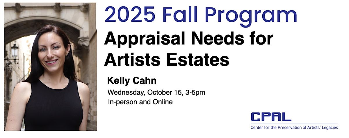 2025 CPAL Fall Programs - Appraisal Needs for Artists Estates, 15 October | Event in New York | AllEvents