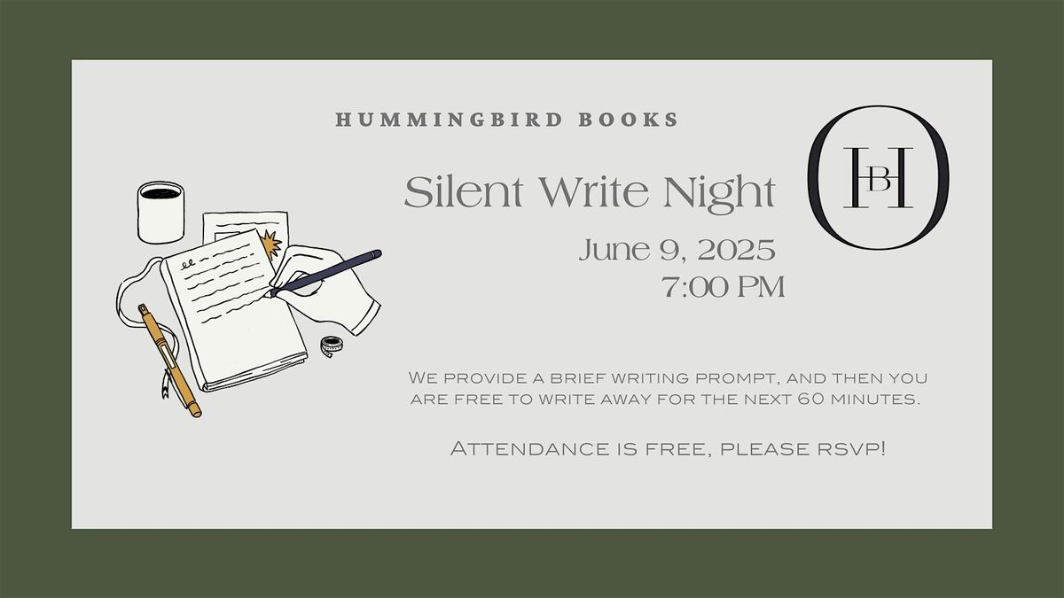 June Silent Write Night, 9 June | Event in Newton | AllEvents