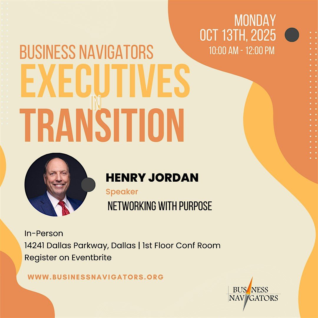 October 13th Executives in Transition, 13 October | Event in Dallas | AllEvents