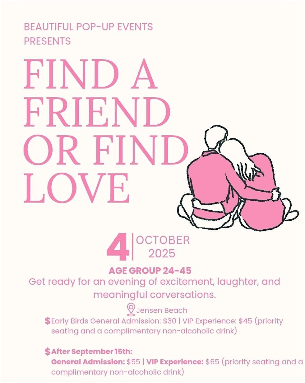 Find a Friend or Find Love, 4 October | Event in Jensen Beach | AllEvents
