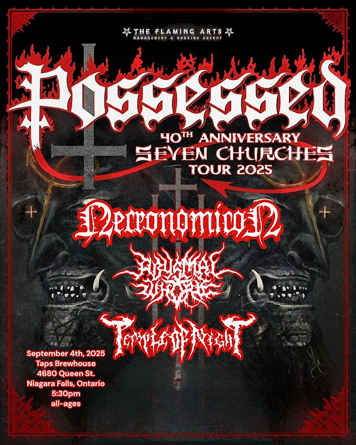 Possessed, Necronomicon, Abysmal whore, Temple Of Night, 4 September | Event in Niagara Falls | AllEvents