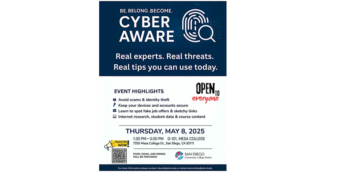CYBER AWARENESS EVENT, 8 May | Event in San Diego | AllEvents
