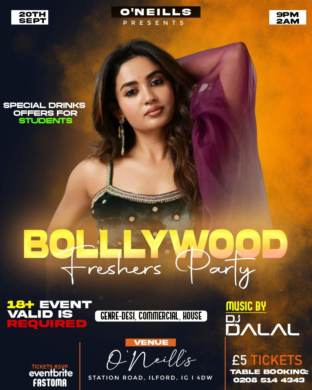 BOLLYWOOD FRESHERS PARTY, 20 September | Event in Ilford | AllEvents