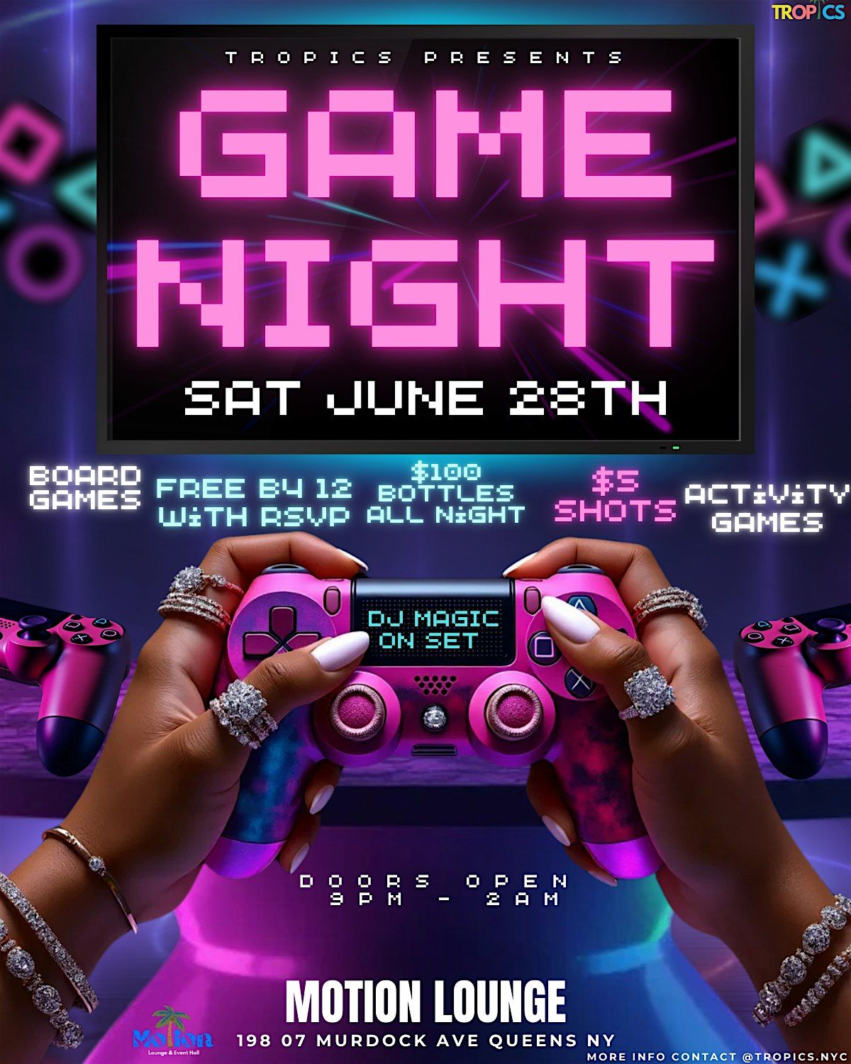 Motion Game Night, 28 June | Event in Queens | AllEvents